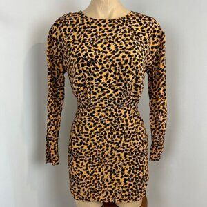 Stockholm Atelier & Other Stories Women's 2 Cheetah Yellow Black Bodycon Dress